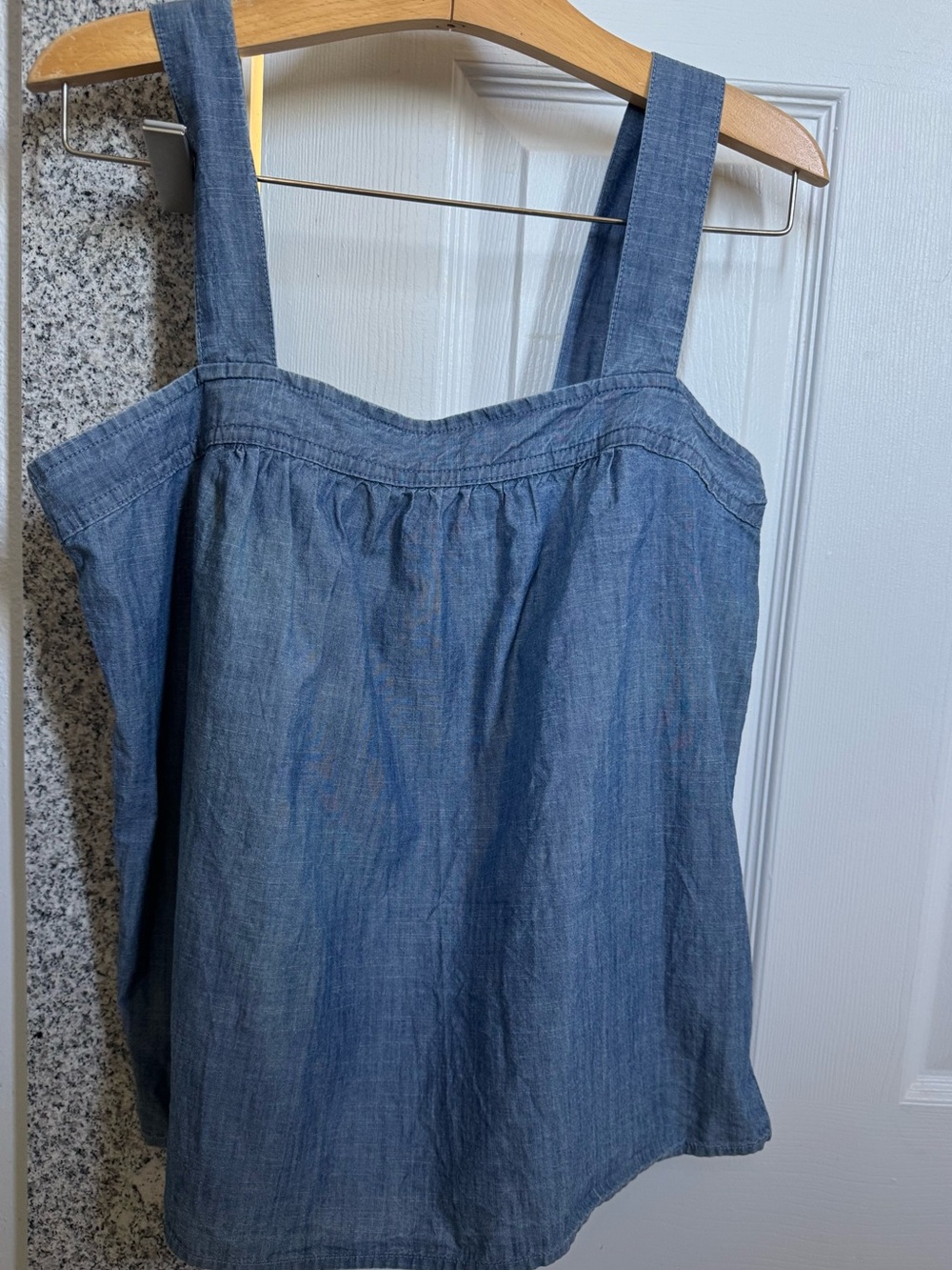 GAP Blue Chambray Tank Top